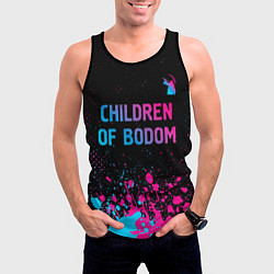 Майка-безрукавка мужская Children of Bodom - neon gradient: символ сверху, цвет: 3D-черный — фото 2