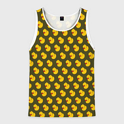 Майка-безрукавка мужская Ути Коричнево-зелёный, цвет: 3D-белый