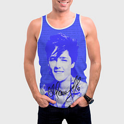 Майка-безрукавка мужская Юрий Шатунов в детстве - автограф, цвет: 3D-белый — фото 2