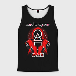 Майка-безрукавка мужская Игра в кальмара - Squid Game, цвет: 3D-черный