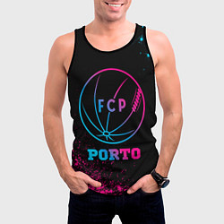 Майка-безрукавка мужская Porto - neon gradient, цвет: 3D-черный — фото 2