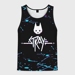 Майка-безрукавка мужская Stray - краска - neon, цвет: 3D-черный
