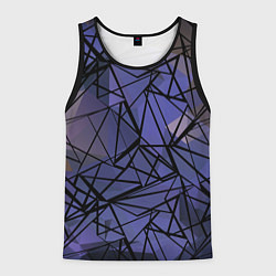 Мужская майка без рукавов Blue with black stripes pattern