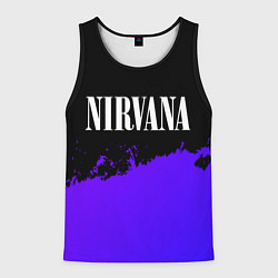 Мужская майка без рукавов Nirvana purple grunge