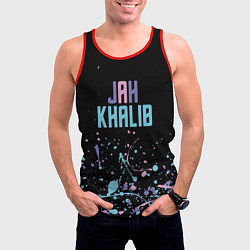 Майка-безрукавка мужская Jah Khalib - краска, цвет: 3D-красный — фото 2