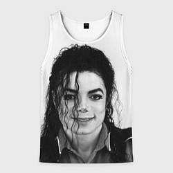 Майка-безрукавка мужская Майкл Джексон Фото, цвет: 3D-белый