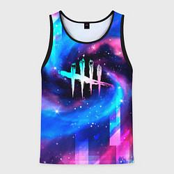 Майка-безрукавка мужская Dead by Daylight неоновый космос, цвет: 3D-черный
