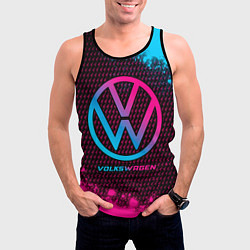 Майка-безрукавка мужская Volkswagen - neon gradient, цвет: 3D-черный — фото 2