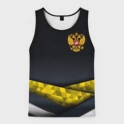Майка-безрукавка мужская Золотой герб black gold, цвет: 3D-черный
