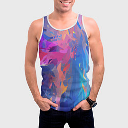 Майка-безрукавка мужская Splash of colors, цвет: 3D-белый — фото 2