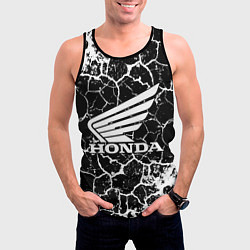 Майка-безрукавка мужская Honda logo арт, цвет: 3D-черный — фото 2