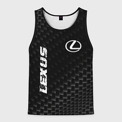 Майка-безрукавка мужская Lexus карбоновый фон, цвет: 3D-черный