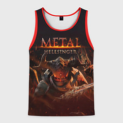 Майка-безрукавка мужская Полудемон Metal Hellsinger, цвет: 3D-красный