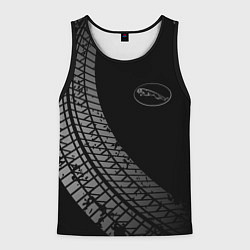 Майка-безрукавка мужская Jaguar tire tracks, цвет: 3D-черный