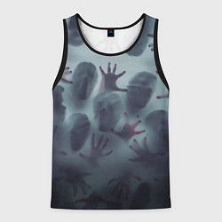 Майка-безрукавка мужская Scary faces trying to get out, цвет: 3D-черный