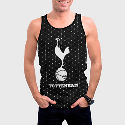 Майка-безрукавка мужская Tottenham sport на темном фоне, цвет: 3D-черный — фото 2