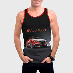 Майка-безрукавка мужская Audi sport - racing team, цвет: 3D-красный — фото 2