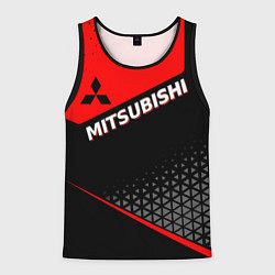 Майка-безрукавка мужская Mitsubishi - Красная униформа, цвет: 3D-черный