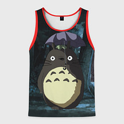 Майка-безрукавка мужская Totoro in rain forest, цвет: 3D-красный