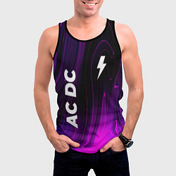 Майка-безрукавка мужская AC DC violet plasma, цвет: 3D-черный — фото 2