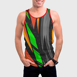 Майка-безрукавка мужская Абстракция, цвет: 3D-красный — фото 2