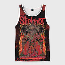 Майка-безрукавка мужская Slipknot black and red, цвет: 3D-белый