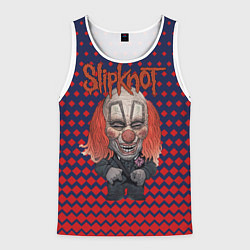Майка-безрукавка мужская Slipknot clown, цвет: 3D-белый