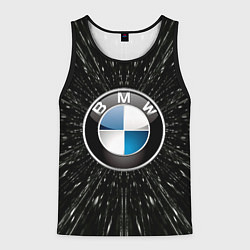 Майка-безрукавка мужская БМВ эмблема, автомобильная тема, цвет: 3D-черный