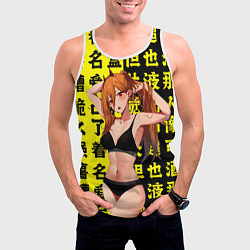 Майка-безрукавка мужская Пауэр в купальнике - Чел бензопила, цвет: 3D-белый — фото 2