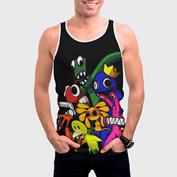 Майка-безрукавка мужская Персонажи из радужных друзей, цвет: 3D-белый — фото 2