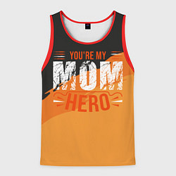 Майка-безрукавка мужская Mom hero, цвет: 3D-красный