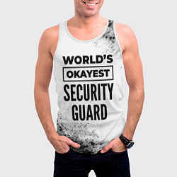 Майка-безрукавка мужская Worlds okayest security guard - white, цвет: 3D-белый — фото 2