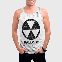 Майка-безрукавка мужская Fallout с потертостями на светлом фоне, цвет: 3D-белый — фото 2