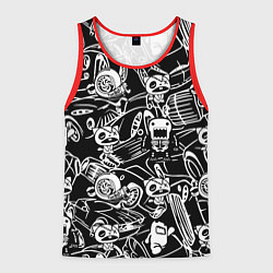 Майка-безрукавка мужская JDM Pattern, цвет: 3D-красный