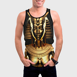 Майка-безрукавка мужская Египетская царица - Золотой бюст, цвет: 3D-черный — фото 2