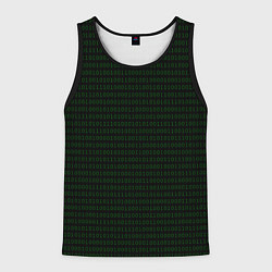 Майка-безрукавка мужская Однотонный двоичный код, цвет: 3D-черный