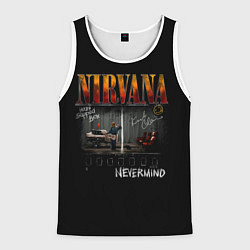 Майка-безрукавка мужская Nirvana heart shaped box, цвет: 3D-белый