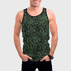 Майка-безрукавка мужская Черный и зеленый камуфляжный, цвет: 3D-черный — фото 2