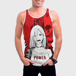 Майка-безрукавка мужская Chainsaw Man: Power, цвет: 3D-белый — фото 2