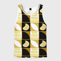 Майка-безрукавка мужская Орнамент фигуры, цвет: 3D-белый