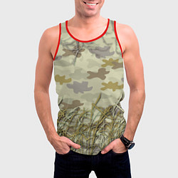 Майка-безрукавка мужская Камуфляж охотника, цвет: 3D-красный — фото 2