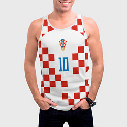 Майка-безрукавка мужская Лука Модрич форма сборной Хорватии, цвет: 3D-белый — фото 2