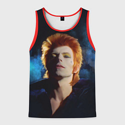 Майка-безрукавка мужская David Bowie - Jean Genie, цвет: 3D-красный