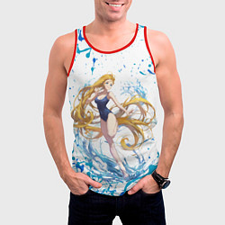 Майка-безрукавка мужская Ushio Kofune - Summertime Render, цвет: 3D-красный — фото 2