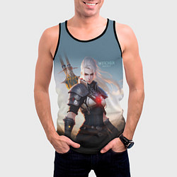 Майка-безрукавка мужская The Witcher girl art, цвет: 3D-черный — фото 2