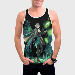 Майка-безрукавка мужская Аль-Хайтам - взрыв стихий, цвет: 3D-белый — фото 2