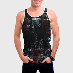 Майка-безрукавка мужская Пересечение разноцветных полос, цвет: 3D-белый — фото 2