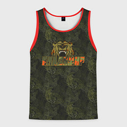 Майка-безрукавка мужская Владимир камуфляж, цвет: 3D-красный