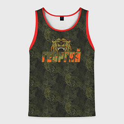 Майка-безрукавка мужская Георгий камуфляж, цвет: 3D-красный