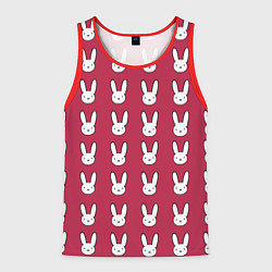 Мужская майка без рукавов Bunny Pattern red